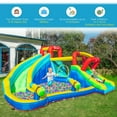 thumbnail image 5 of Outsunny 5-in-1 Water Slide Kids Inflatable Bounce House Water Park Jumping Castle Includes Trampoline Slide Water Pool Cannon Climbing Wall with Carry Bag, Repair Patches without Air Blower, 5 of 9