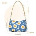 thumbnail image 3 of FORMRS Womens Shoulder Bag with Chain Strap Clutch Purse Cute Tote Handbag, Cute Fried Eggs, 3 of 7