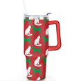 thumbnail image 2 of Personalized Dog Lover Gift Idea - 40oz Insulated Tumbler with Straw for Women - Non-Slip Handle Coffee Travel Cup, 2 of 7