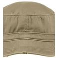 thumbnail image 2 of Mafoose Military Style Distressed Enzyme Washed Cotton Twill Caps in 4 Colors Khaki, 2 of 3