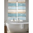 thumbnail image 5 of Blue Wood Grain Sheer Curtains 72 Inch Length 2 Panels Set, Farmhouse Vintage Shabby Geometric Voile Window Treatment Rod Pocket Curtains Sheers Drapes for Bedroom/Living Room/Kitchen 52"x72"x2, 5 of 7