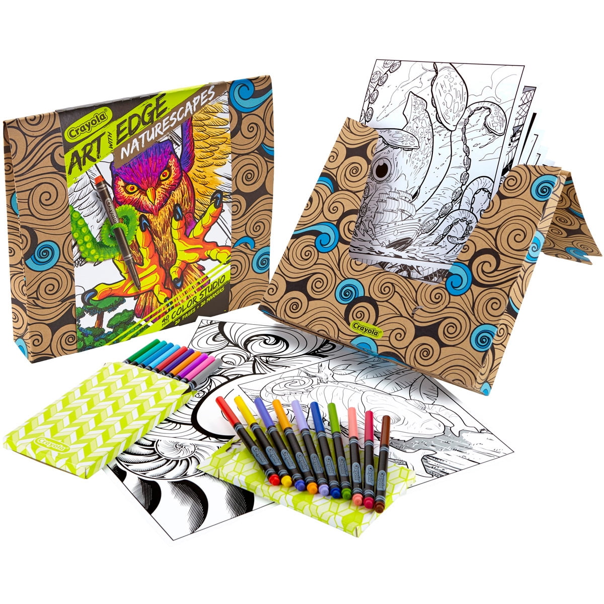 Crayola Art With Edge, Thick & Thin Markers, 20 count, Art Tools, Coloring  for Everyone!, Great with Art With Edge titles