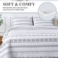 thumbnail image 3 of Andency White California King Quilt Set, 3 Pieces Bohemian Summer Soft Lightweight Bedspread Cal King, All Season Microfiber Coverlet Sets with 2 Pillow Shams (112" x104"), 3 of 6