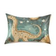 thumbnail image 7 of Yayeee Pillowcase Standard Size Set of 2 Satin Wrinkle Resistant Pillow Case, Dinosaur with Stars, 7 of 7