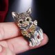 thumbnail image 3 of Pin de Broche Zulema Gato Vintage 4.3 * 2 cm, 3 of 8