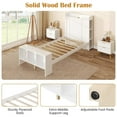 thumbnail image 5 of Kadyn Bed Frame, Platform Bed Frame,Twin Size Bed Frame with 2 USB Ports with Storage Headboard and Lights-Twin Size, 5 of 10