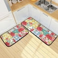 thumbnail image 2 of Rose Flower Butterfly Kitchen Mats The flower Floral Kitchen Rugs Runner Laundry Rug Non Slip Floor Door Mats Soft Doormats Carpet Home Decor Set of 2, 2 of 6