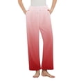 thumbnail image 2 of ylioge Womens Fleece Pajama Pants with Pockets Straight Leg Pajamas Bottoms Ladies Casual Gradient Printed Drawstring Elastic Waist Warm Homewear Pant, 2 of 8