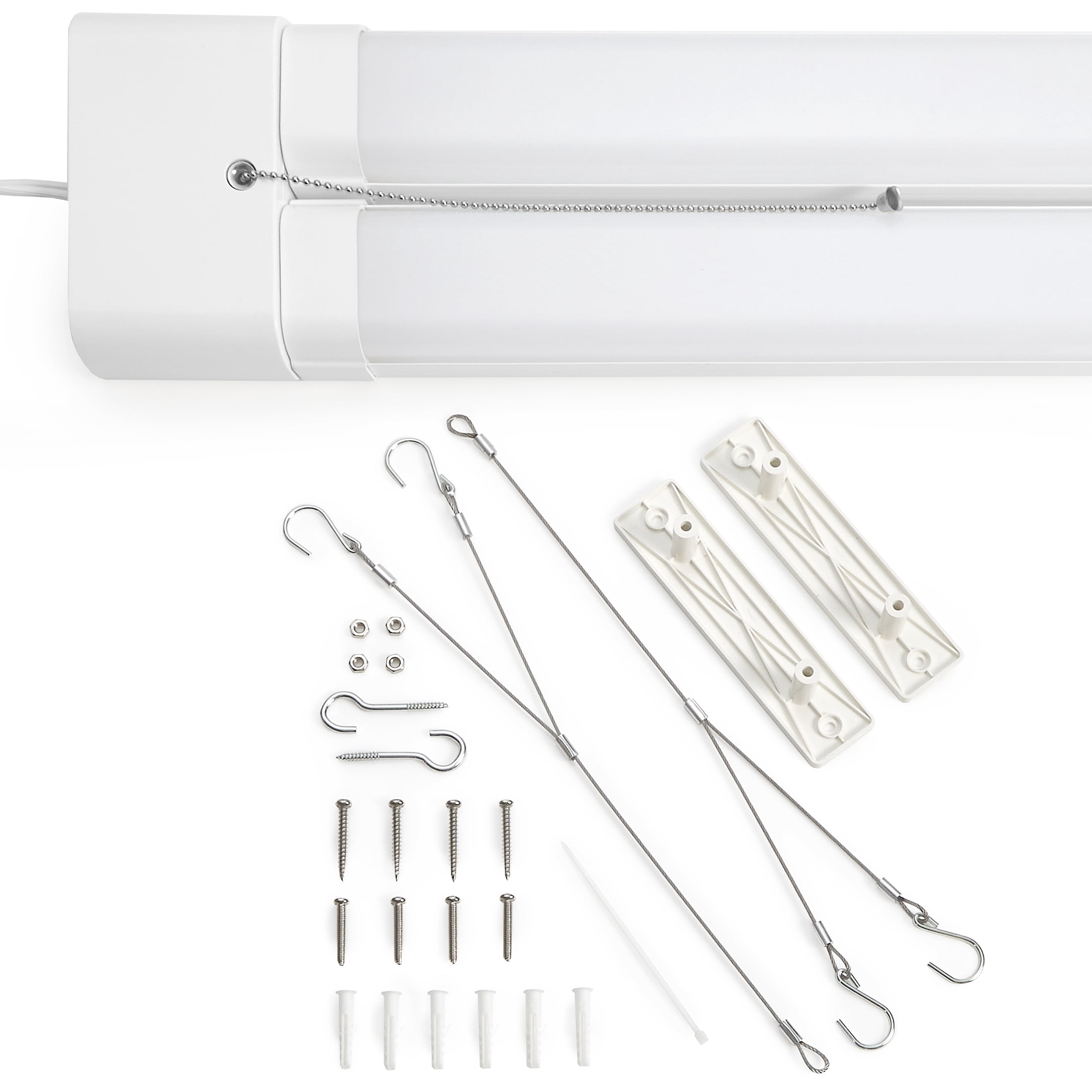 Maxxima 2 ft. Utility LED Adjustable Shop Light Fixture, Linkable, Frosted Lens 5000K Daylight 5000 Lumens