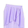 thumbnail image 5 of TiaoBug Kids Girls Ballet Latin Lyrical Dance Skirts High-Low Dance Wrap Skirt Performance Dancewear 6-14 Lavender 6, 5 of 7