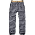 thumbnail image 2 of FEN AI Cotton Travel Work Cargo Pants for women Gray Casual Outdoor Fishing Hiking Pants with Multi Pockets Trousers, 2 of 10
