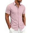 thumbnail image 5 of Kezqiaxn Oversized Shirt Men Summer Short Sleeve Business Work Button Up Shirt with Pockrt Fashion Clothing 2026, 5 of 8