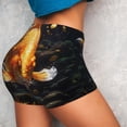 thumbnail image 4 of Susaid Golden Koi And Treasure Print Intensify Workout Shorts for Women Seamless Scrunch Short Gym Yoga Running Sport Active Exercise Fitness Shorts-XX-Large, 4 of 8