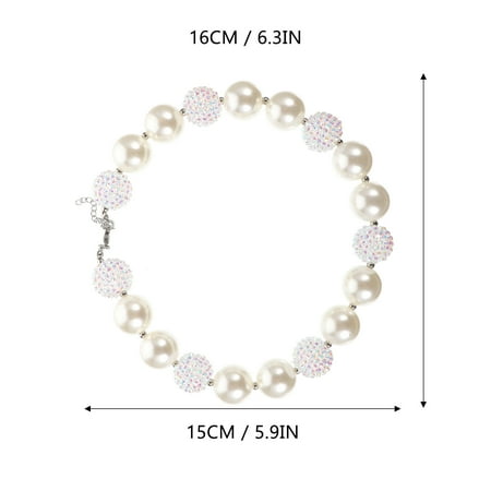 

1 Set Creative Children Acrylic Pearl Pretend Necklace Bracelet Jewelry Toy