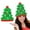 Green, variant on Festive Christmas Tree Hat for Adults & Kids - Soft Fabric Holiday Party Hat with 3D Design,Lightweight Xmas Decoration for Christmas Day,Santa Party,and Holiday Gatherings