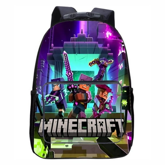 My World Minecraft Backpack Youth Men and Women Backpack, Size 17 Inch