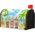 thumbnail image 3 of Summer Tropical Gnomes Mailbox Cover Mailbox Covers Magnetic Standard Size 18"x21" Coastal Beach Decorative Magnetic Mailbox Covers Summer Mailbox Wraps Post Letter Box Cover Decor for Home Outside, 3 of 6