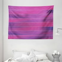 Hot Pink Tapestry, Horizontal Color Bands Stripes with Fluorescent Effect and Soft Transitions Print, Wall Hanging for Bedroom Living Room Dorm Decor, 80W X 60L Inches, Pink Violet, by Ambesonne