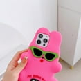 thumbnail image 4 of 3D Cool Rabbit Case for iPhone 14 Pro Max 6.7",3D Creative Cartoon Cool Sunglasses Rabbit Case for Women Girls Teens Kids,Cute Kawaii Character Bunny Soft Silicone Case for iPhone 14 Pro Max 6.7 inch, 4 of 6