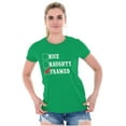 thumbnail image 3 of Xmas Naughty Nice Framed Checklist Womens Fitted Plus Size Graphic Tee Brisco Brands 2X, 3 of 5