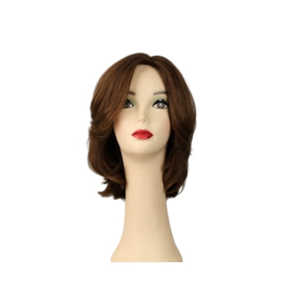 European Human Hair Freeda Wig Regina Light Brown With Blonde Highlights Multi Skin Top Size S