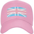 thumbnail image 2 of Vintage Baseball Cap for Men Women Gay Pride LGBT Transgender UK Union Flag Stripe Dad Hat Adjustable Black, 2 of 8