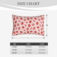thumbnail image 4 of Sikiie Strawberry Print Plush Pillow Cover, Wrinkle-proof and Stain-resistant Pillow Protector without Pillow Core, Home Decoration-14"x20", 4 of 6