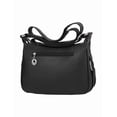 thumbnail image 2 of Bolso Xtellar Bandolera Multibolsillos De Piel Suave Para Mujer Color Negro, 2 of 5