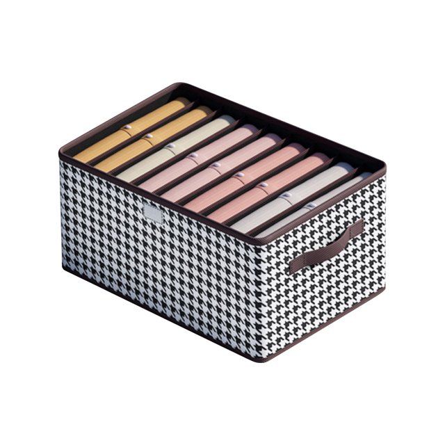 Thousand Bird Grids Trouser Organizer Household Clothes Steel Shelf Storage Basket Drawer Type Foldable Storage Box Storage Shenqi