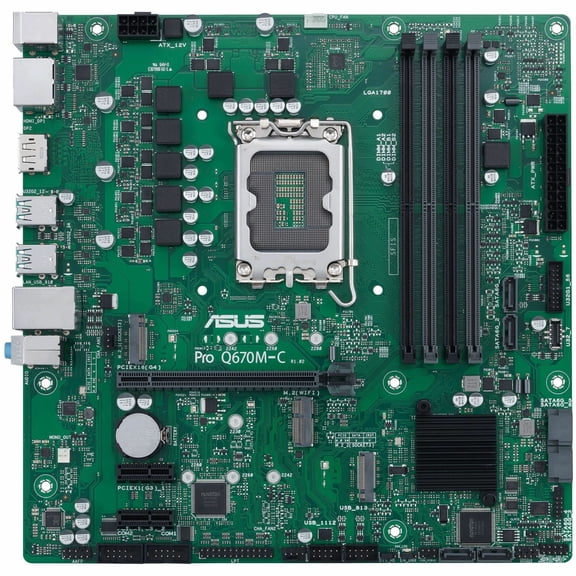 Asus Pro Q670M-C-CSM Desktop Motherboard - Intel Q670 Chipset - Socket LGA-1700 - Micro ATX (proq670m-c-csm-si)