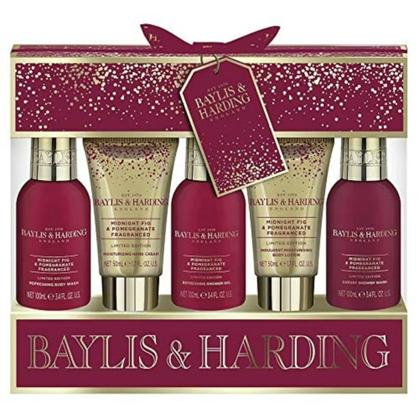 Baylis & Harding Midnight Fig and Pomegranate Limited Edition 5 Piece Bathing Gift Set Walmart