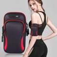 thumbnail image 3 of Teléfono impermeable gimnasio bolsa de brazo celular soporte para correr para Huawei Apple rojo, 3 of 7