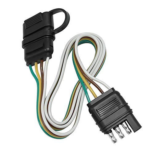 Hoypeyfiy Trailer Light Wiring Harness Kit,4 Wires 4Way Plug 4 pin