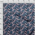 thumbnail image 3 of oneOone Cotton Cambric Blue Fabric Tropical Leaf Quilting Supplies Print Sewing Fabric By The Yard 56 Inch Wide, 3 of 5