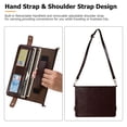 thumbnail image 5 of TECH CIRCLE Galaxy Tab S10 Ultra Case,Galaxy Tab S9 Ultra 2023/S8 Ultra 2022 Case,Business PU Leather Folio Stand Protective Cover S Pen Holder Card Slots Shoulder Hand Strap Wallet Bag Case,Brown, 5 of 6