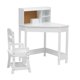 thumbnail image 1 of Qinaqin Kids Study Escritorio y Chair Set Corner de Profundidad Madera cm Alturaomework Mesa con Alturautch Ajustable Cork Board Almacenamiento, 1 of 5