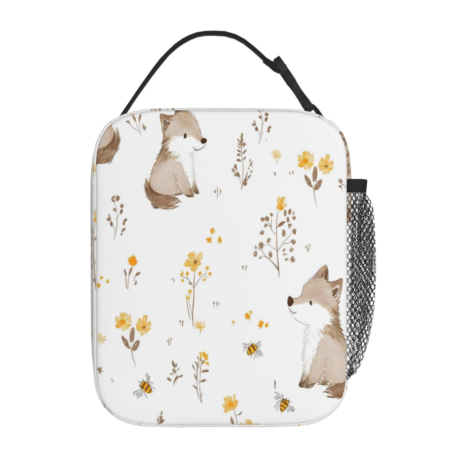 Lunch Bag For Women Men Insulated Portable Lunch Box Bento Box Office Picnic Travel Cooler Bag Little Fox