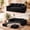 Black, variant on Belhome 79" Convertible Sofa Bed, Boneless Couch Sleeper Sofa with Cup Holders & Side Pockets, Corduroy Loveseat Sofa Bed, No Assembly for Living Room, Apartment & Small Spaces