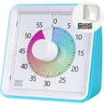 thumbnail image 1 of Minuterie Visuelle Duomi avec Étui de Protection, Minuterie de 60 Minutes pour Enfants Autisme ADHD Classe Bureau à Domicile, Horloge de Compte à Rebours pour Enseignement Travail Réunion Gestion du Temps, Bleu Ciel avec Disque Coloré, 1 of 4