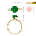 thumbnail image 5 of ANGARA Lab Grown 1.75 Ct Vintage Style Emerald Bypass Shank Engagement Ring for Women in 14K Yellow Gold (Size-8mm) | May Birthstone, Anniversary, Jewelry Gift for Women | Lab-Grown Emerald Ring, 5 of 8