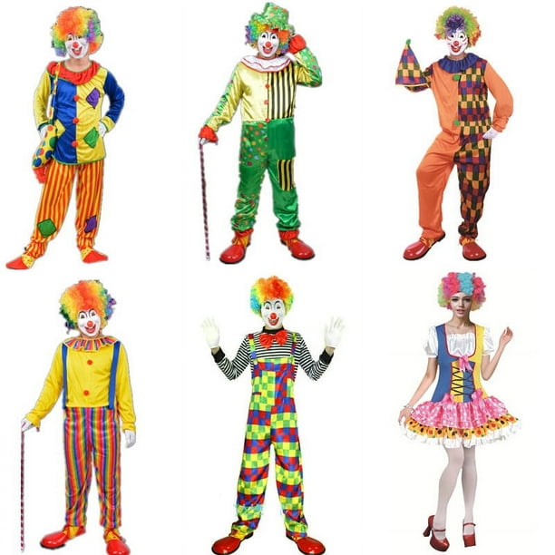 Disfraz de payaso de Halloween, disfraz de fantasía, disfraz de actuación escénica, disfraz de payaso adulto