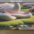 thumbnail image 5 of Ambesonne Flamingo Place Mats Set of 4, Serene Birds Nature Scene, Standard Size, Soft Pink and Lime Green, 5 of 5