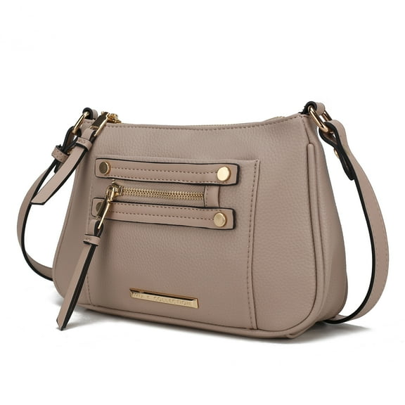 MKF Collection Essie Women's Crossbody Bag Vegan Leather Shoulder Bag Daily Handbag Purse by Mia K. - Taupe