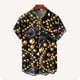 thumbnail image 4 of Blusa y camisa de manga corta con cuello vuelto para hombre, camisa de cuello abotonado con estampado de carnaval, blusa de longitud media para hombre, 4 of 7