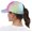 Rainbow, variant on Womens Ponytail Baseball Cap Adjustable High Messy Bun Ponycap Lightweight Quick Drying Trucker Hat for Outdoor Sports Travel Black