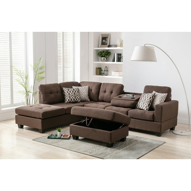 Sectional couch cheap with outlets