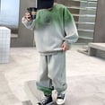 thumbnail image 4 of Boys 2 Piece Gradient Sweatshirt Set Girls Y2k Ombre Tracksuit Pullover Sweatshirt and Jogger Sweatpants Oversized Sweat Sets, 4 of 4