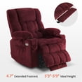 thumbnail image 6 of MCombo Dual Motor Power Lift Recliner Chair for Elderly People with Massage and Heat, Infinite Position, USB Ports, Cup Holders, Extended Footrest, Fabric 7890 Medium-Regular, Burgundy, 6 of 9