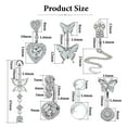 thumbnail image 6 of Designice 7Pcs Belly Button Ring Surgical Steel Navel Rings Shiny Belly Button Piercing Silver, 6 of 6