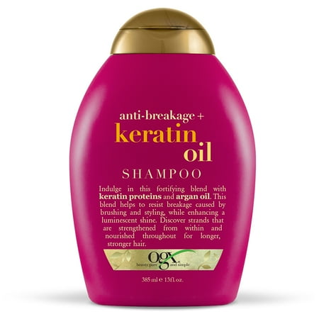 OGX Anti-Breakage Keratin Oil Shampoo, 13 FL OZ (Best Drugstore Shampoo For Keratin Treated Hair)